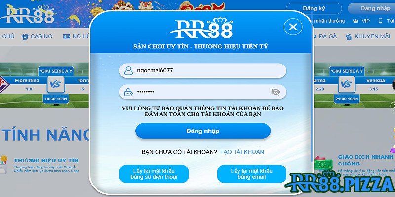 đăng nhập rr88 biểu mẫu